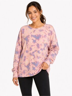 P.S. Love Pastel Tie-Dye Crewneck Sweatshirt. Oversized small 26 ptp
